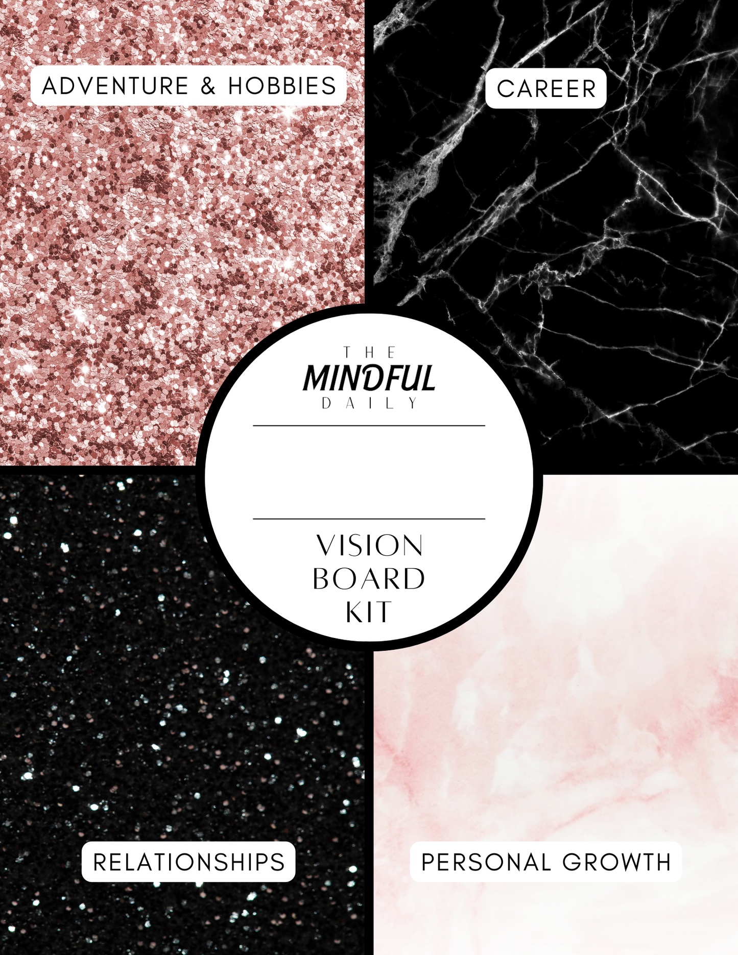 The Mindful Daily Digital and Printable Vision Board Kit