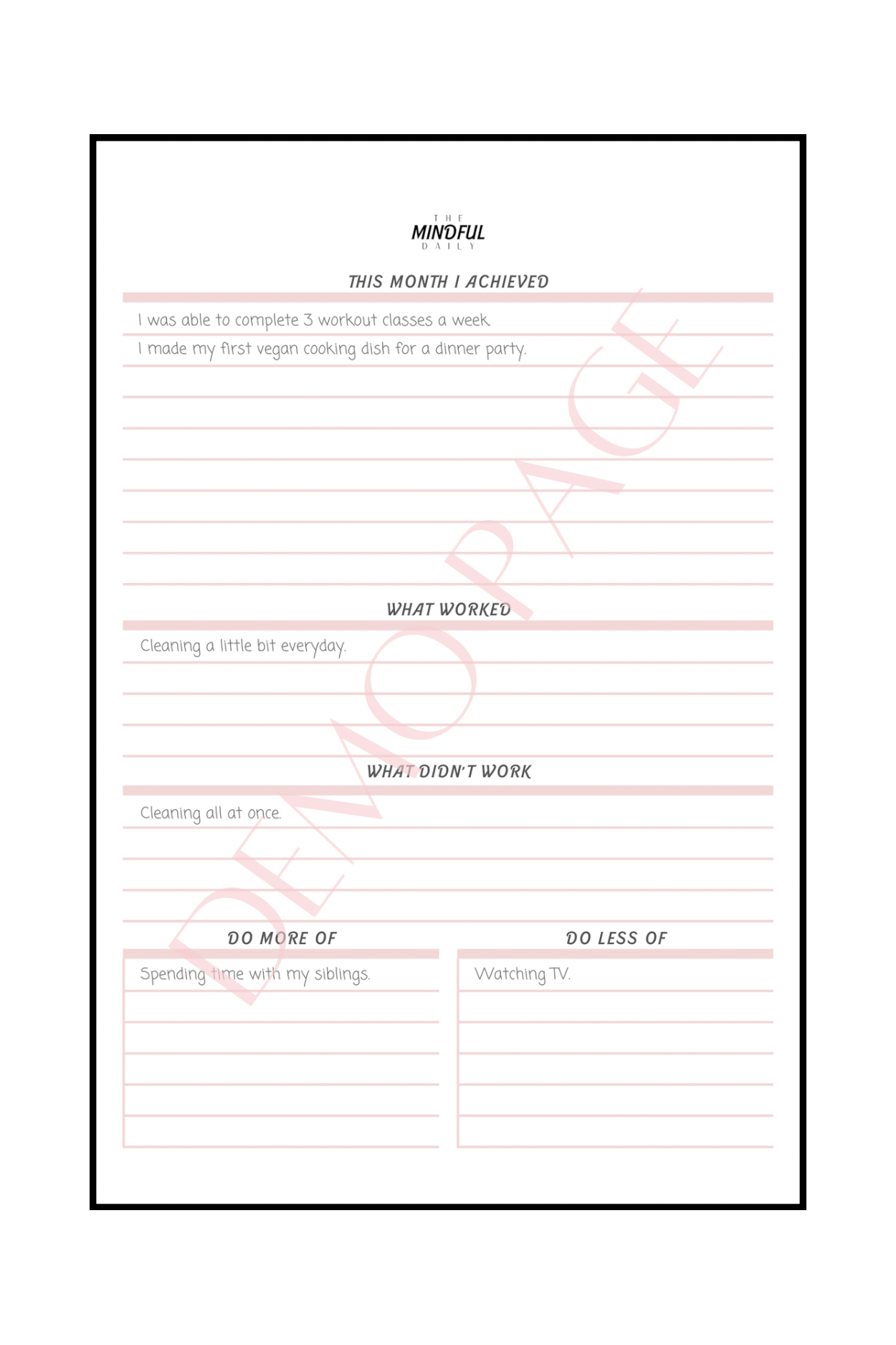 The Mindful Daily Journal Planner