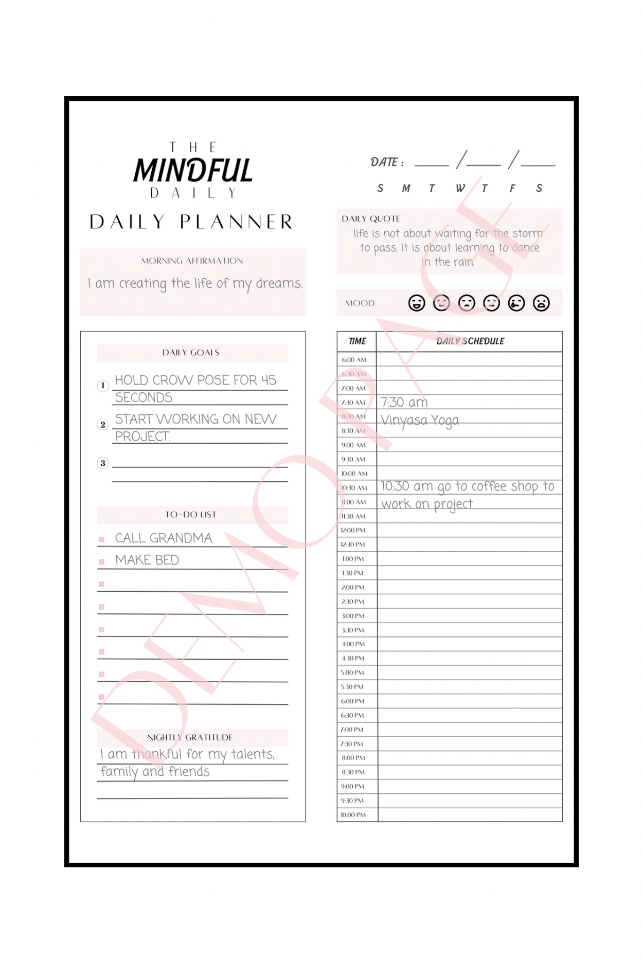 The Mindful Daily Journal Planner