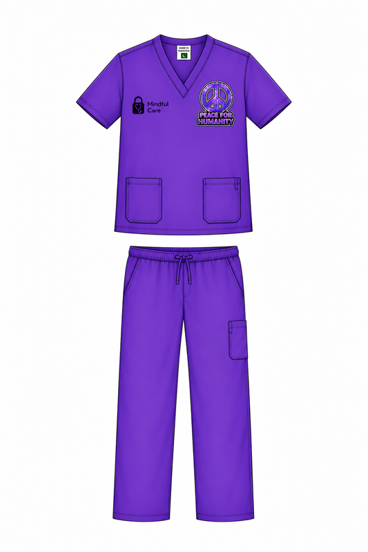 Mindful Care Peace for Humanity Scrubs