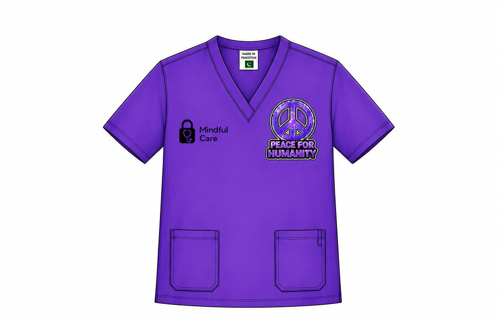 Mindful Care Peace for Humanity Scrubs